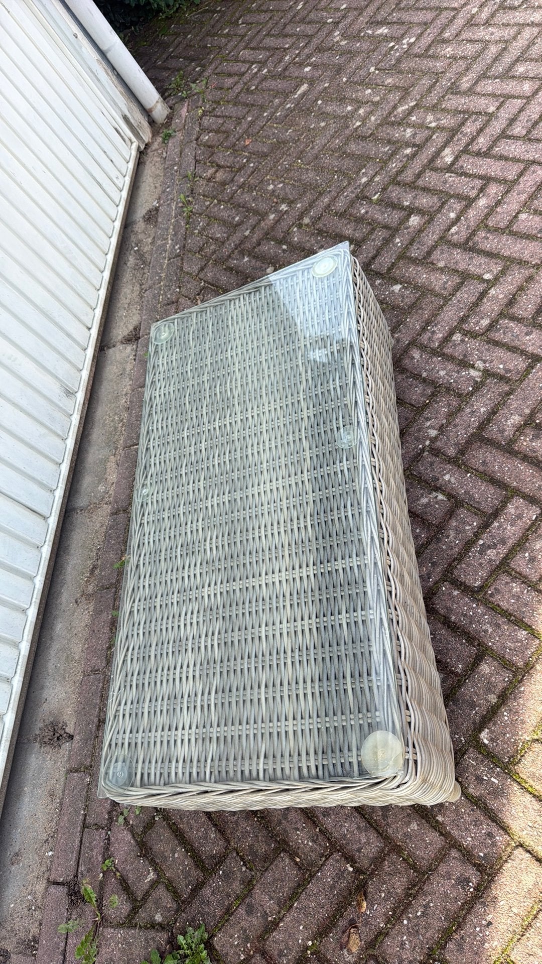 2x Lounge set tafeltjes, Ophalen, Zo goed als nieuw, Kunststof