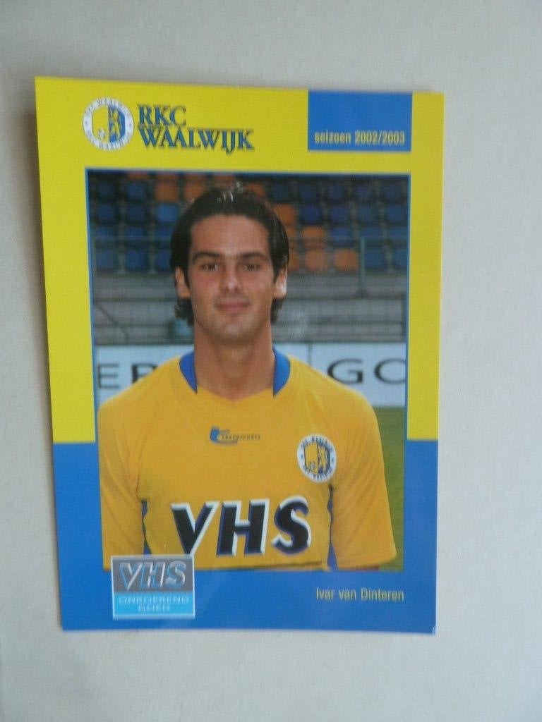 Spelerskaart.  Ivar.v.Dinteren  RKC Waalwijk  2002/2003, Verzamelen, Ophalen of Verzenden, Zo goed als nieuw, Overige binnenlandse clubs