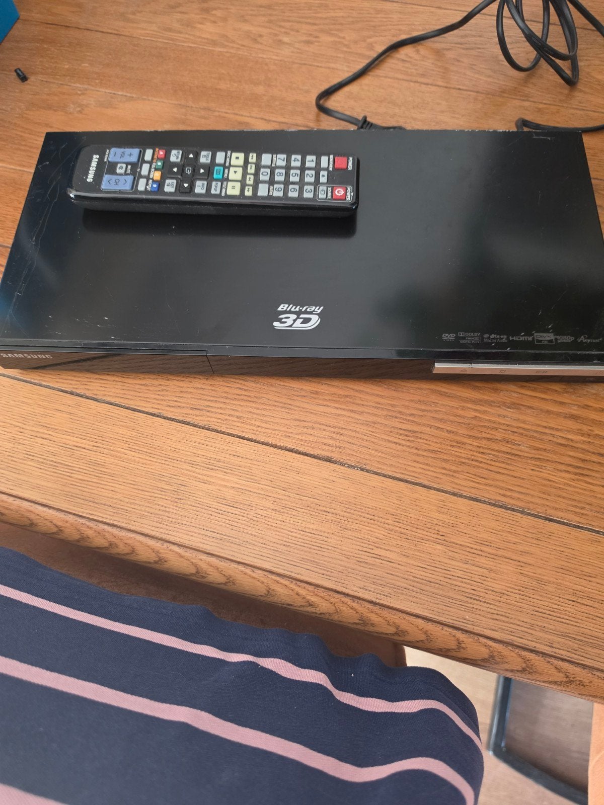 Samsung Blu-ray 3D speler met afstandsbediening, Audio, Tv en Foto, Blu-ray-spelers, Ophalen, Gebruikt, Samsung