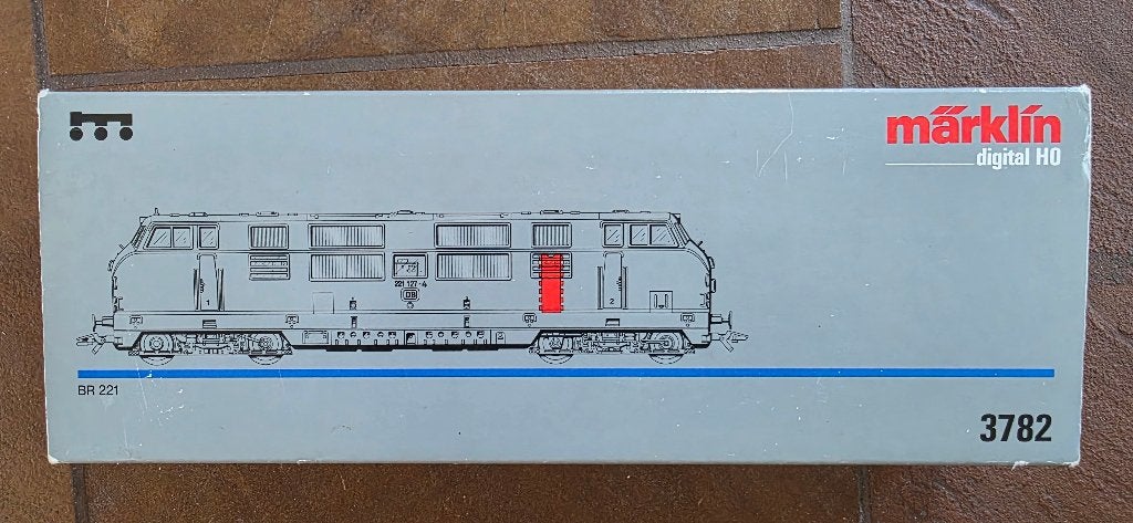 Märklin 3782 H0 Diesellocomotief BR 221 van de DB Nieuwstaat, Wisselstroom, Locomotief, Ophalen of Verzenden, Zo goed als nieuw