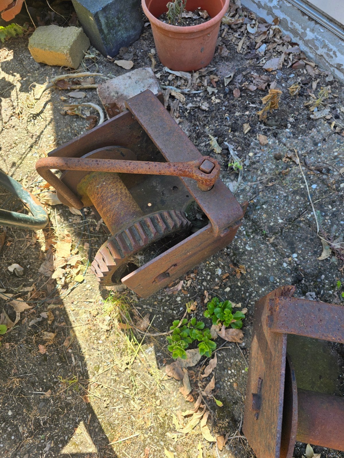 Mooi oude hooiberg lieren en katrollen, Tuin en Terras, Ophalen, Gebruikt