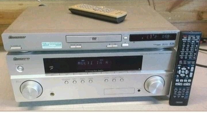 Pioneer set vsx-519v receiver + gratis cd dvd speler dv-350, Ophalen of Verzenden