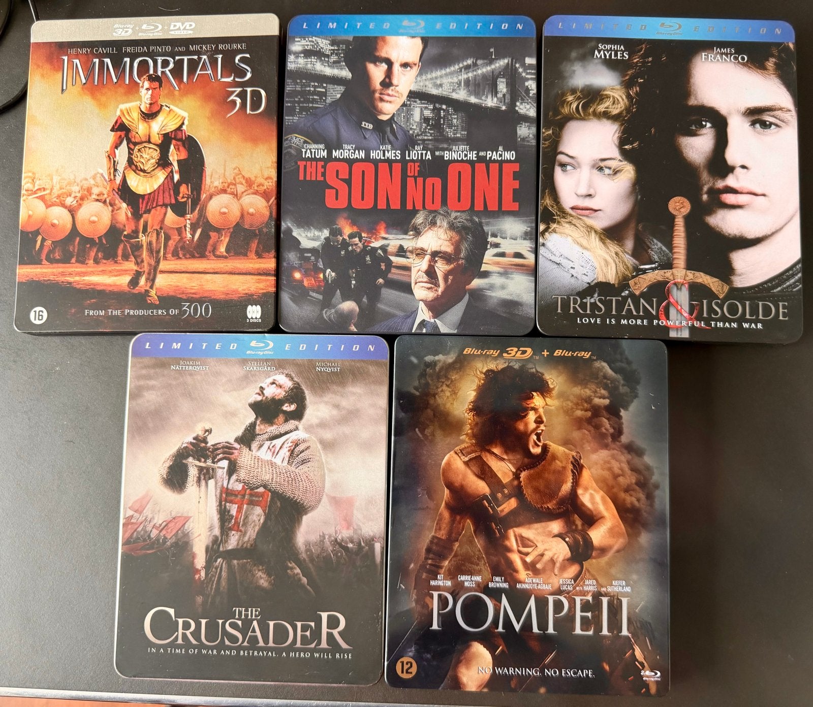 Steelbook Editions o.a. Immortals, Pompeii, Tristan & Isolde, Engels, Vanaf 16 jaar, Nederlands, Actie