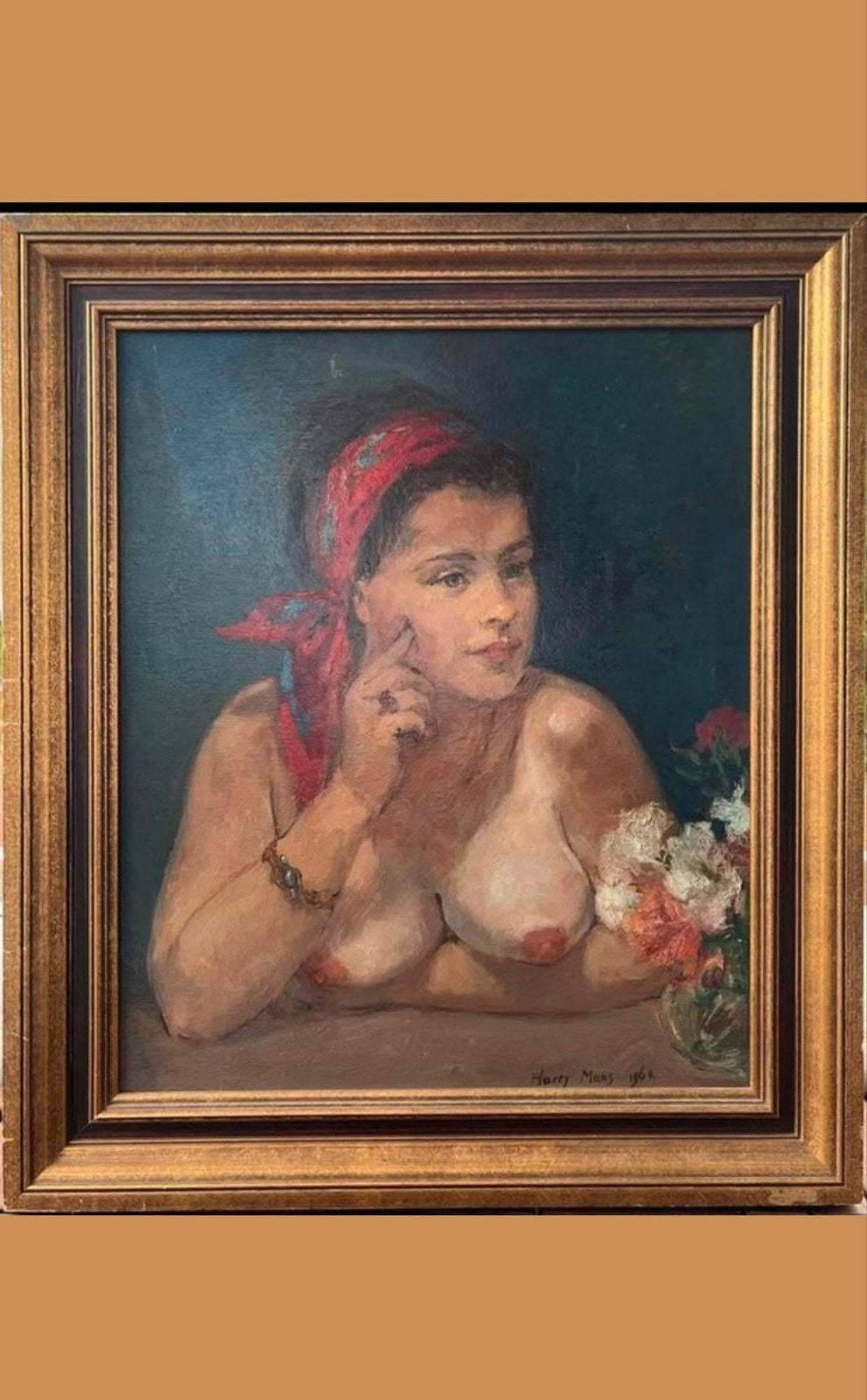 harry maas olieverf op doek . ""Topstuk"", Ophalen of Verzenden