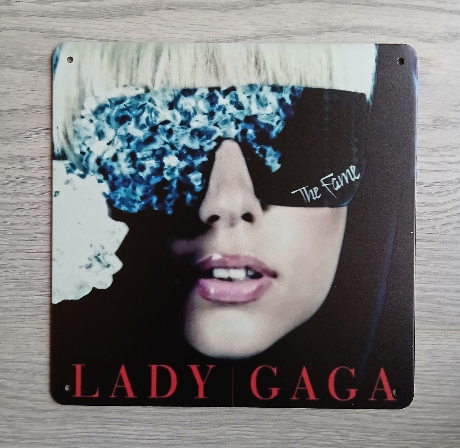 Lady Gaga The Fame 20x20 cm Metalen Reclamebord, Ophalen of Verzenden, Nieuw, Poster, Artwork of Schilderij