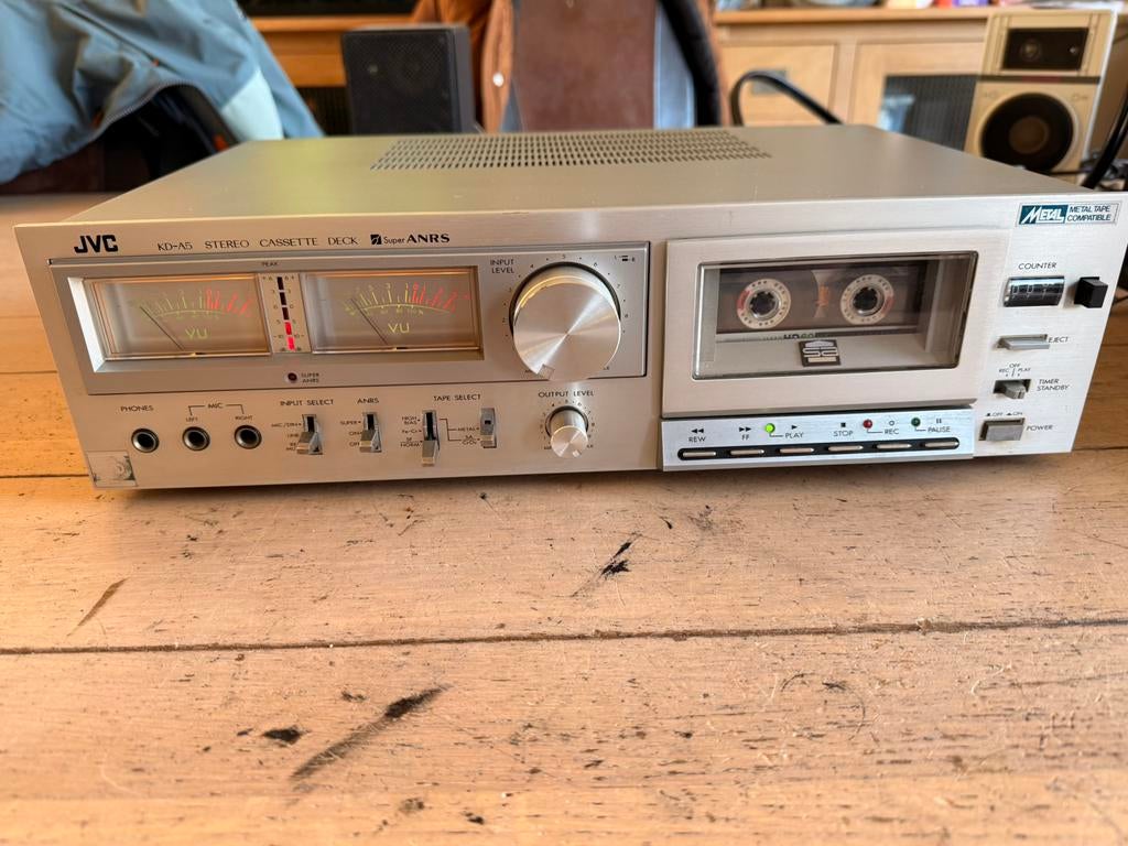 Jvc kd-a5e cassette deck zie foto’s, Ophalen of Verzenden, Enkel, JVC, Tiptoetsen