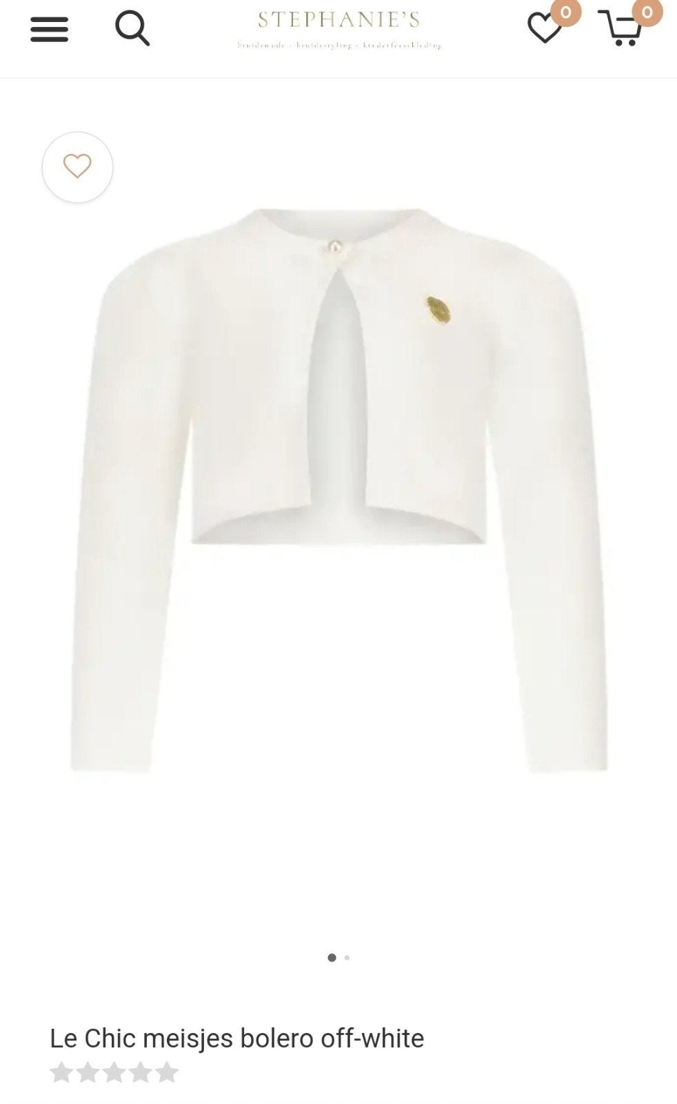 Le chic kinder Bolero / vestje mt 98, Ophalen, Zo goed als nieuw, Maat 34 (XS) of kleiner, Wit