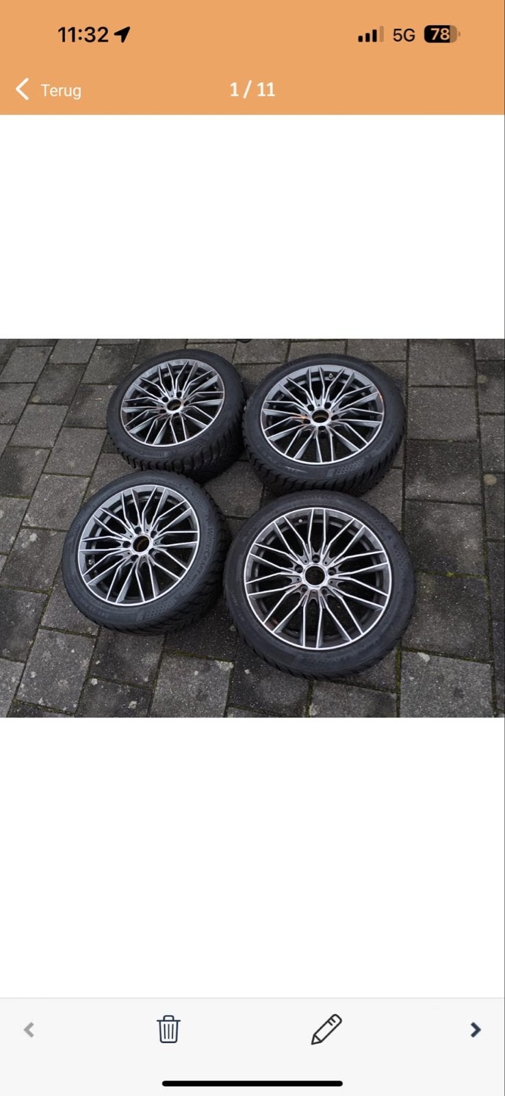 BMW ! Winterbanden met velgen 245/45 R18 100V Kumho, Ophalen, 18 inch, Banden en Velgen, Winterbanden