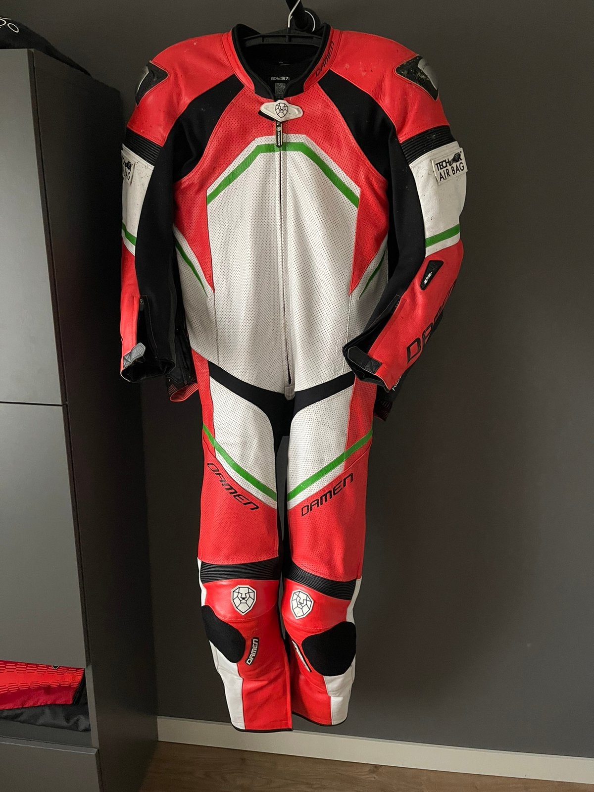 Lederen race overall met airbag, Motoren, Ophalen, Tweedehands, Overall