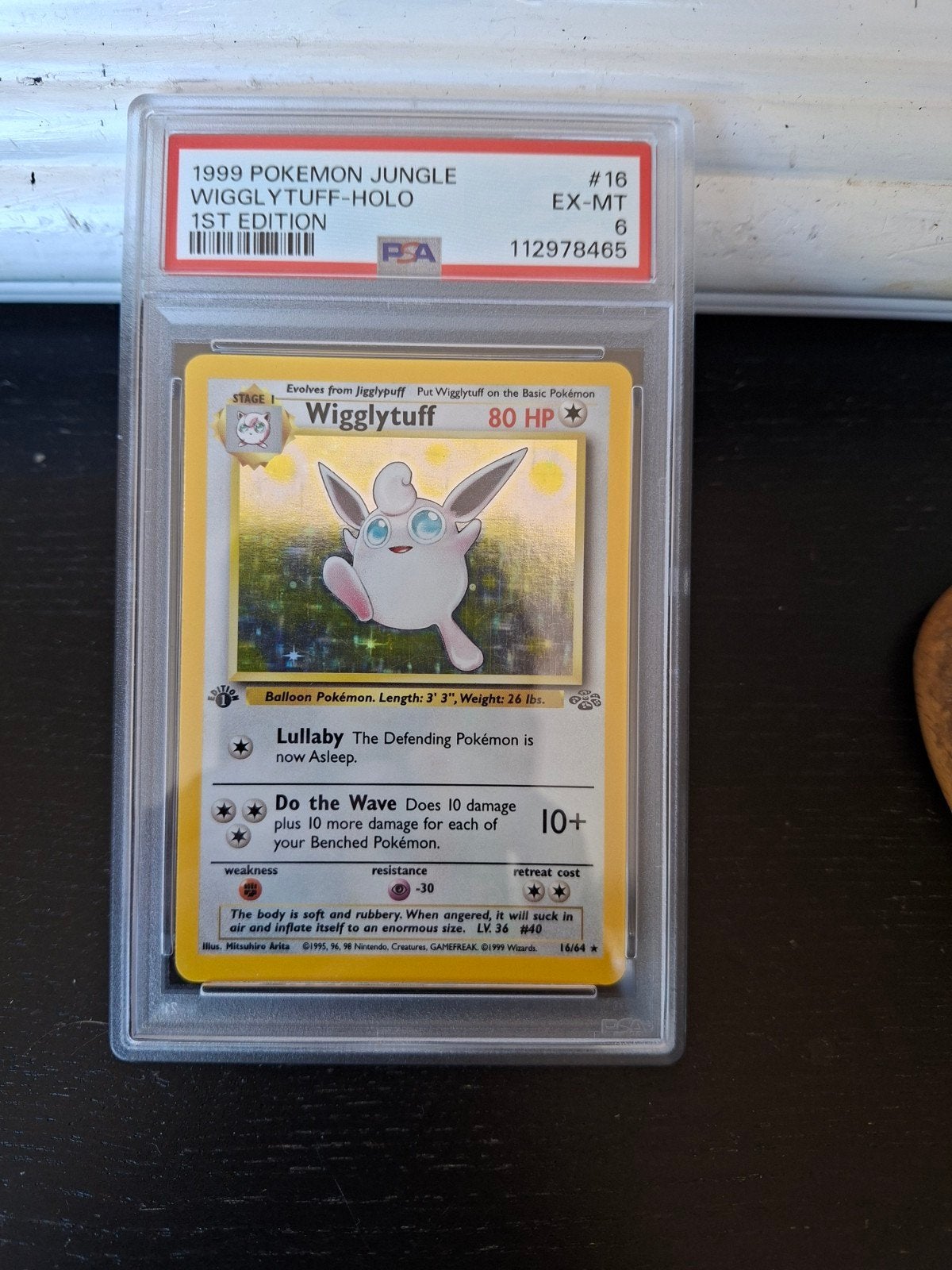 Wigglytuff holo 16 psa 6, Ophalen of Verzenden, Zo goed als nieuw