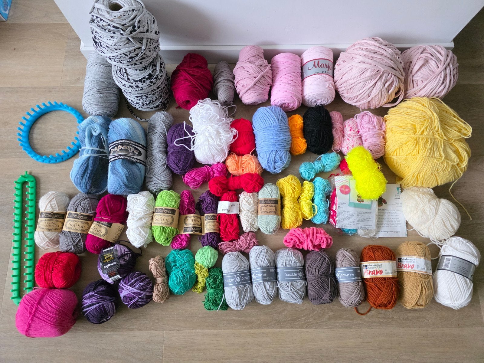 Grote partij wol, katoen en textielgaren/spaghettigaren, Ophalen, Gebruikt, Breien of Haken, Wol of Garen