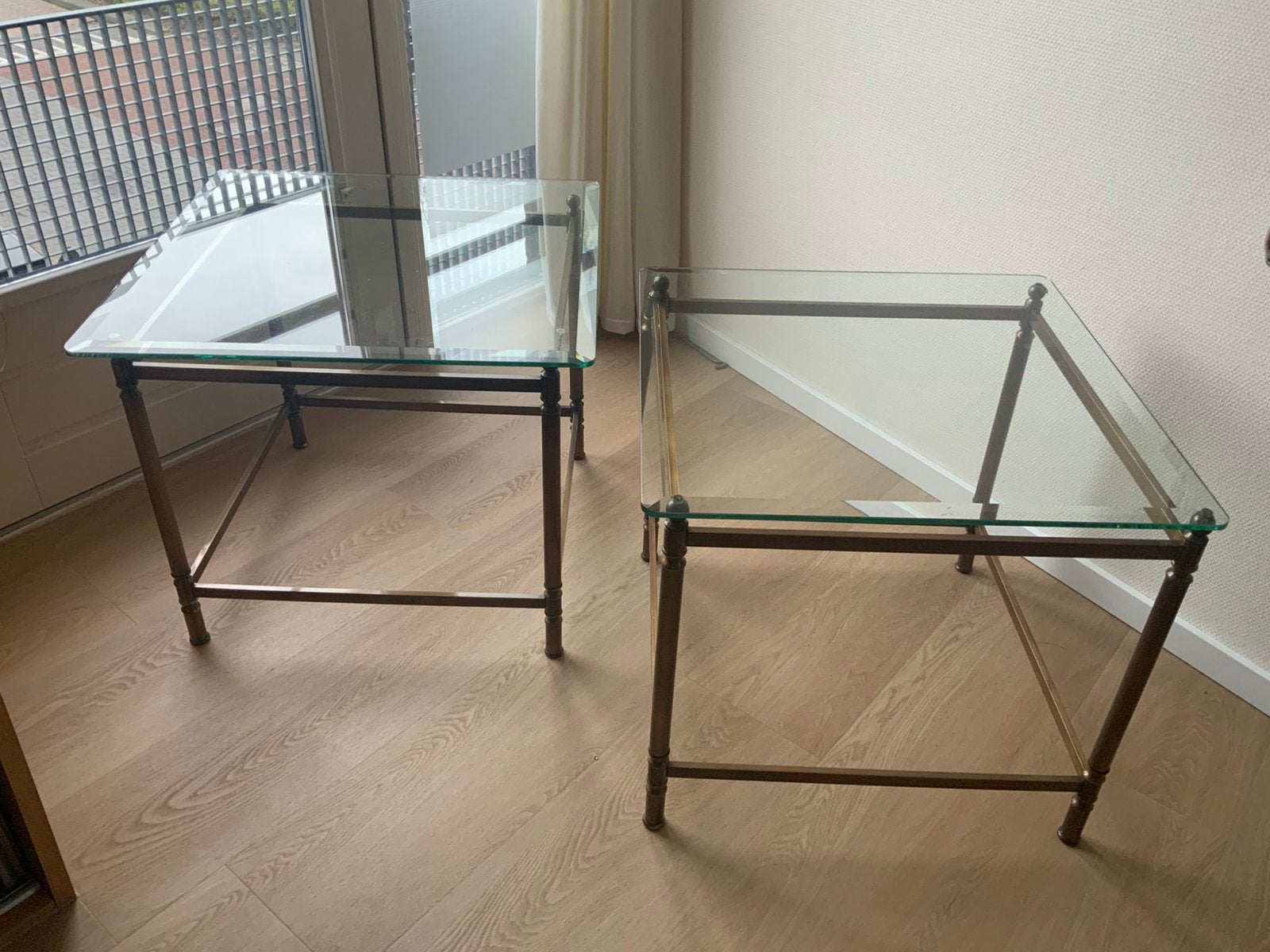 Glazen salontafel 2x, Huis en Inrichting, Ophalen, Gebruikt