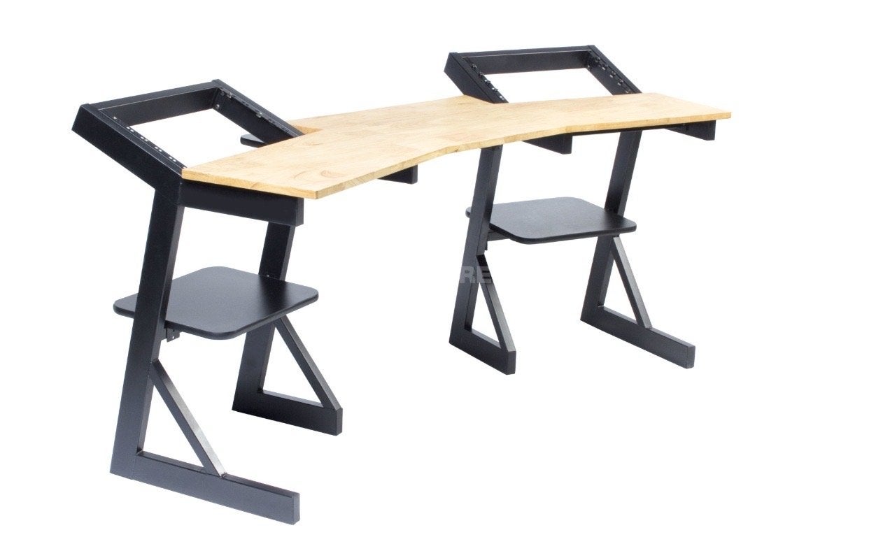 Studiomeubel / Gamingbureau met 19 inch rack, Hout, Ophalen of Verzenden, Zo goed als nieuw, Industrieel