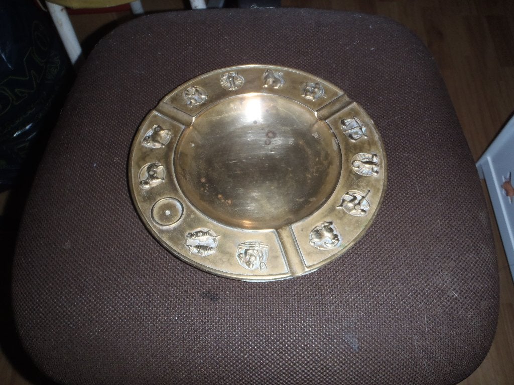 Een  prachtige   Kopere asbak 24 cm, Ophalen of Verzenden, Koper