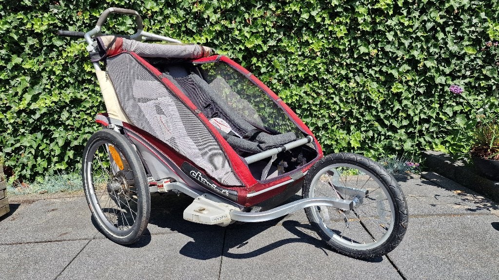 Thule Chariot CX Double Multi-sport wagen/fietskar 2 kind, Ophalen, Gebruikt, Opvouwbaar, 40 tot 60 kg