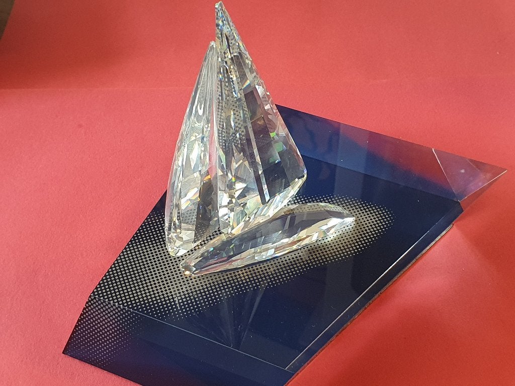 Swarovski zeil legende + display, Verzamelen, Swarovski, Zo goed als nieuw, Figuurtje, Ophalen