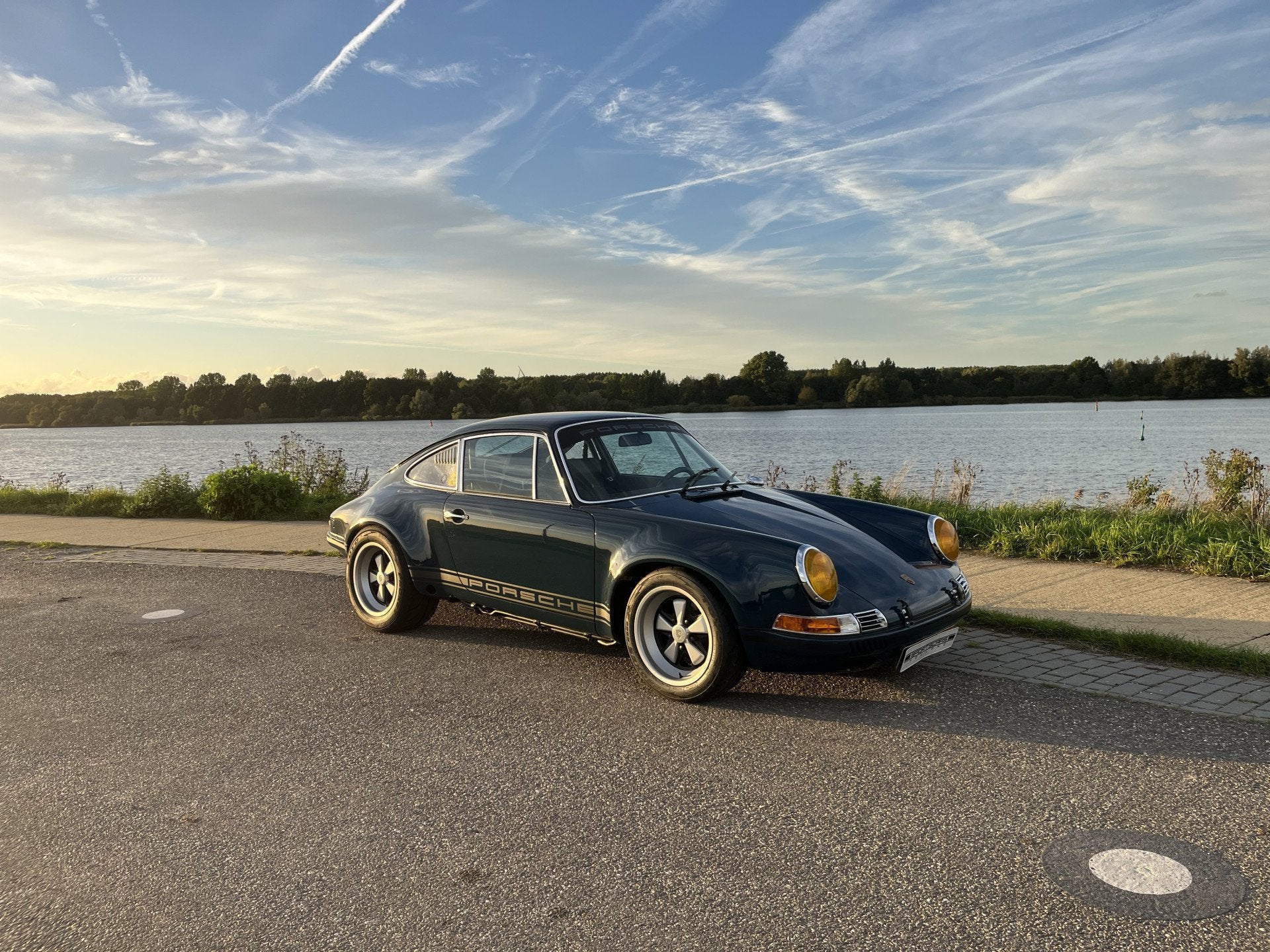 Porsche 911 3.2 Coupé G50 Backdate (bj 1987), Auto's, Gebruikt, Zwart, 1188 kg, Blauw