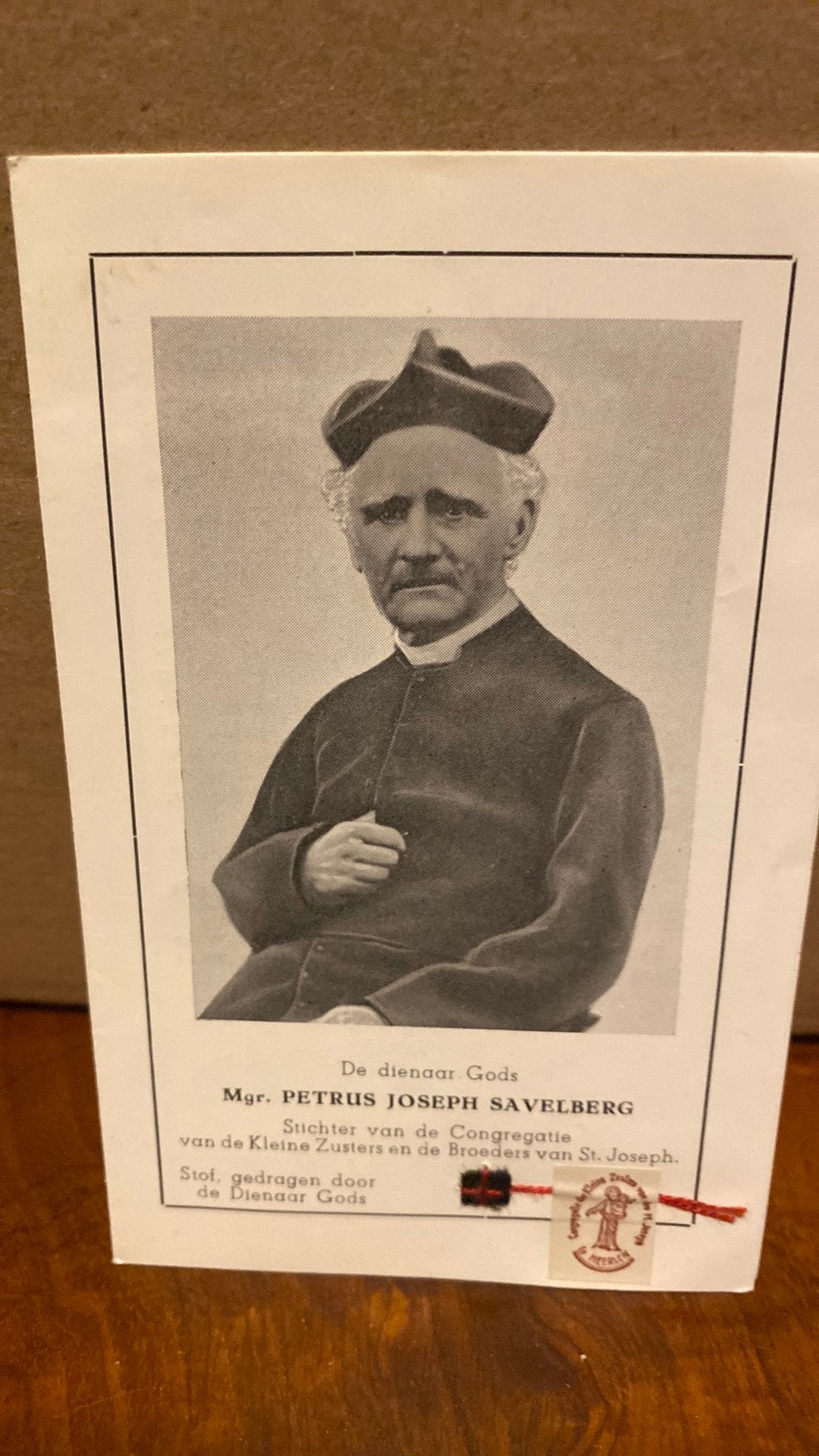 Relikwie prentje mgr Savelberg 1932, Verzamelen, Ophalen of Verzenden