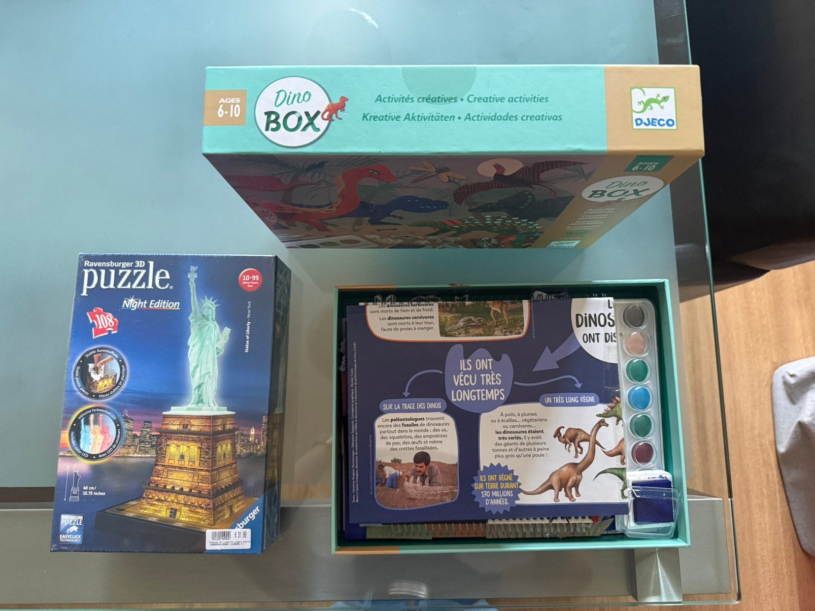 3D puzzel en Dino activiteiten box, Ophalen, Meer dan 50 stukjes, Zo goed als nieuw, 6 jaar of ouder