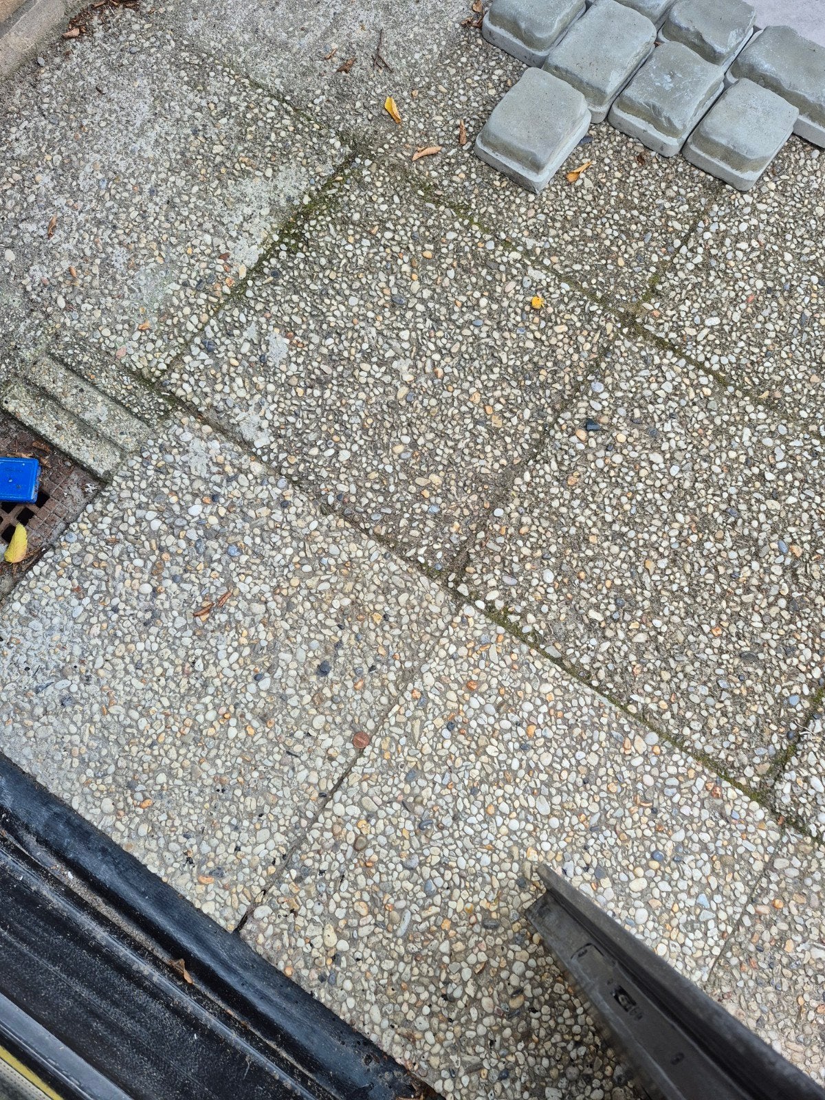 grindtegels 50x50, Ophalen, Gebruikt, Beton, Terrastegels