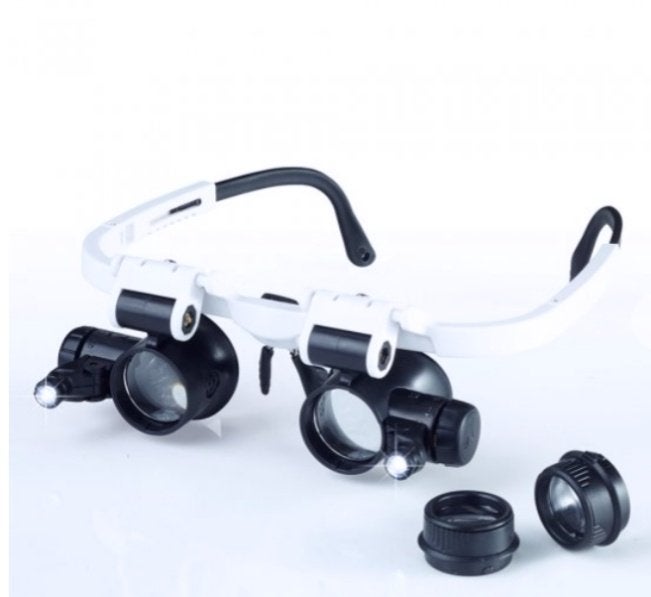Loepbril met LED-verlichting, Ophalen of Verzenden, Nieuw, Vergrootglas of Loep