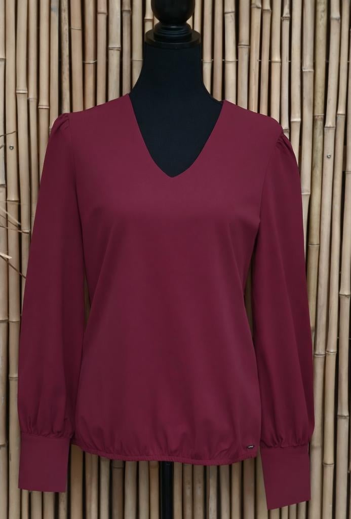 Mi Piace travelstof Shirt Maat L Kleur Bordeaux, Kleding | Dames, Tops, Maat 42/44 (L), Nieuw, Ophalen of Verzenden, Lange mouw