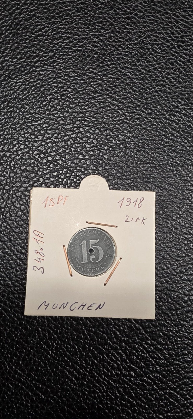 2#   Duits notgeld 15 pfennig 1918 München zink 348.1A, Ophalen of Verzenden, Duitsland