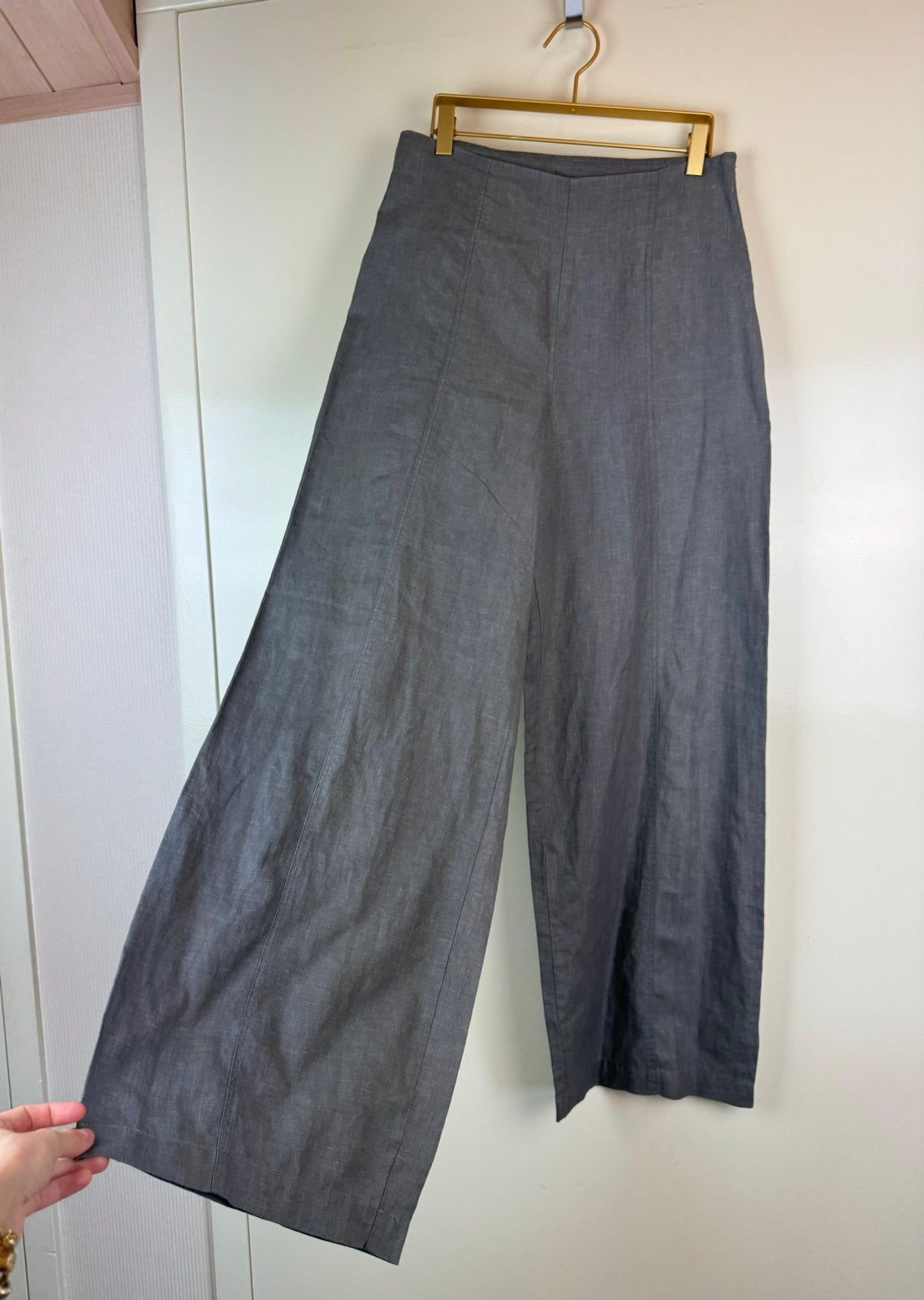 SARAH PACINI Linen Summer Resort Pants Wide Culottes M, Kleding | Dames, Maat 38/40 (M), Ophalen of Verzenden, Zo goed als nieuw