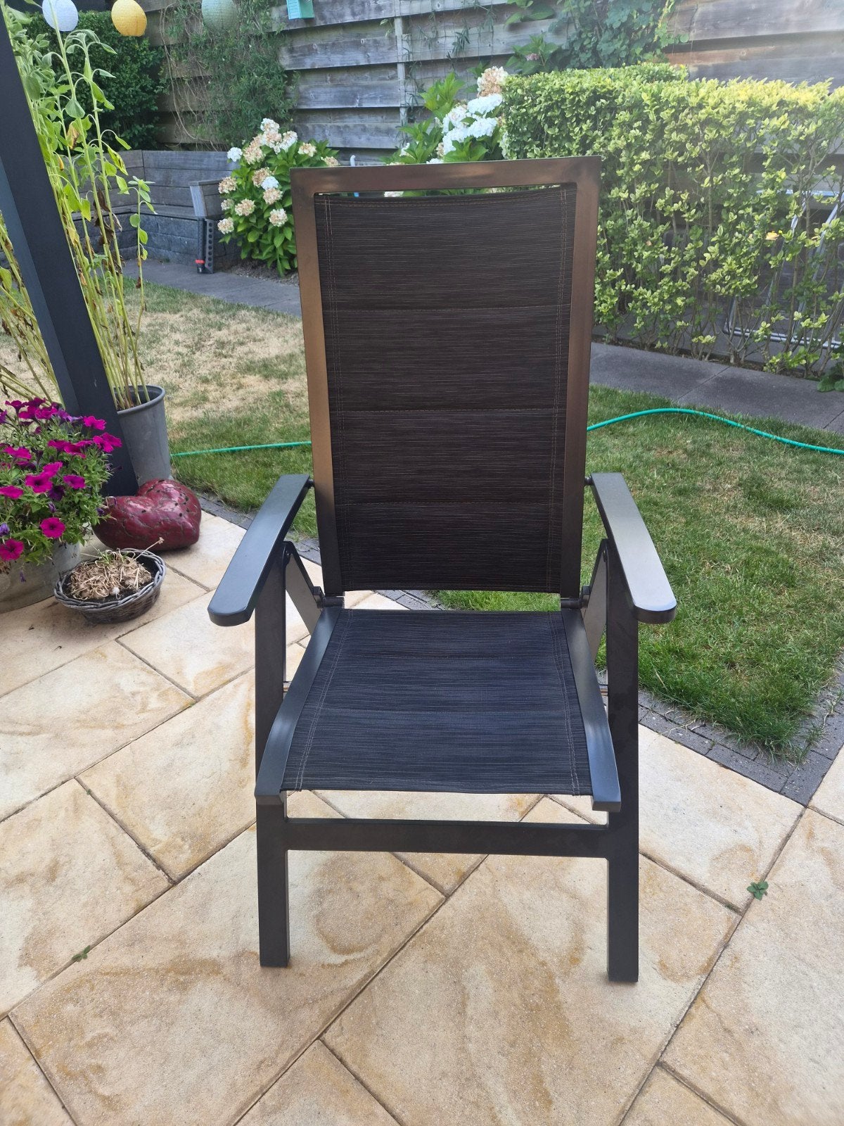 4 verstelbare tuinstoelen van Bois le Duc- Zo goed als nieuw, Ophalen, Zo goed als nieuw, Verstelbaar