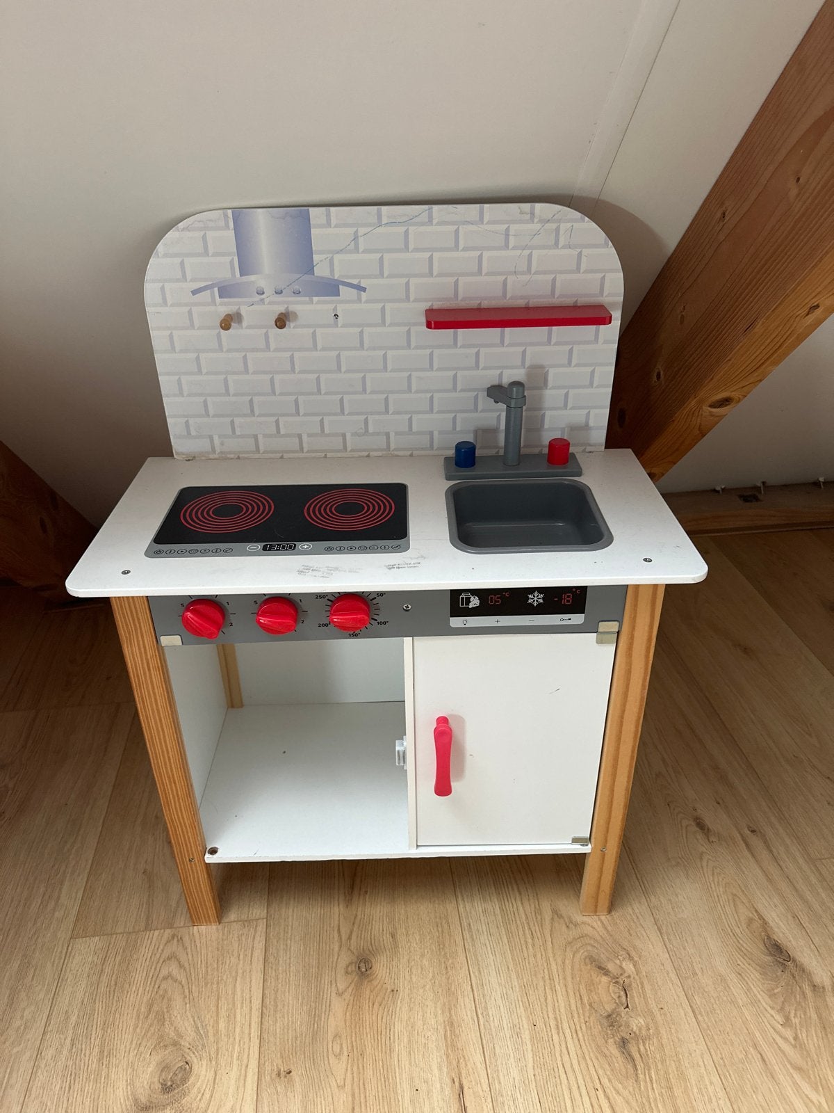 Houten speelkeuken met accessoires, Ophalen, Gebruikt, Hout, Speelkeuken