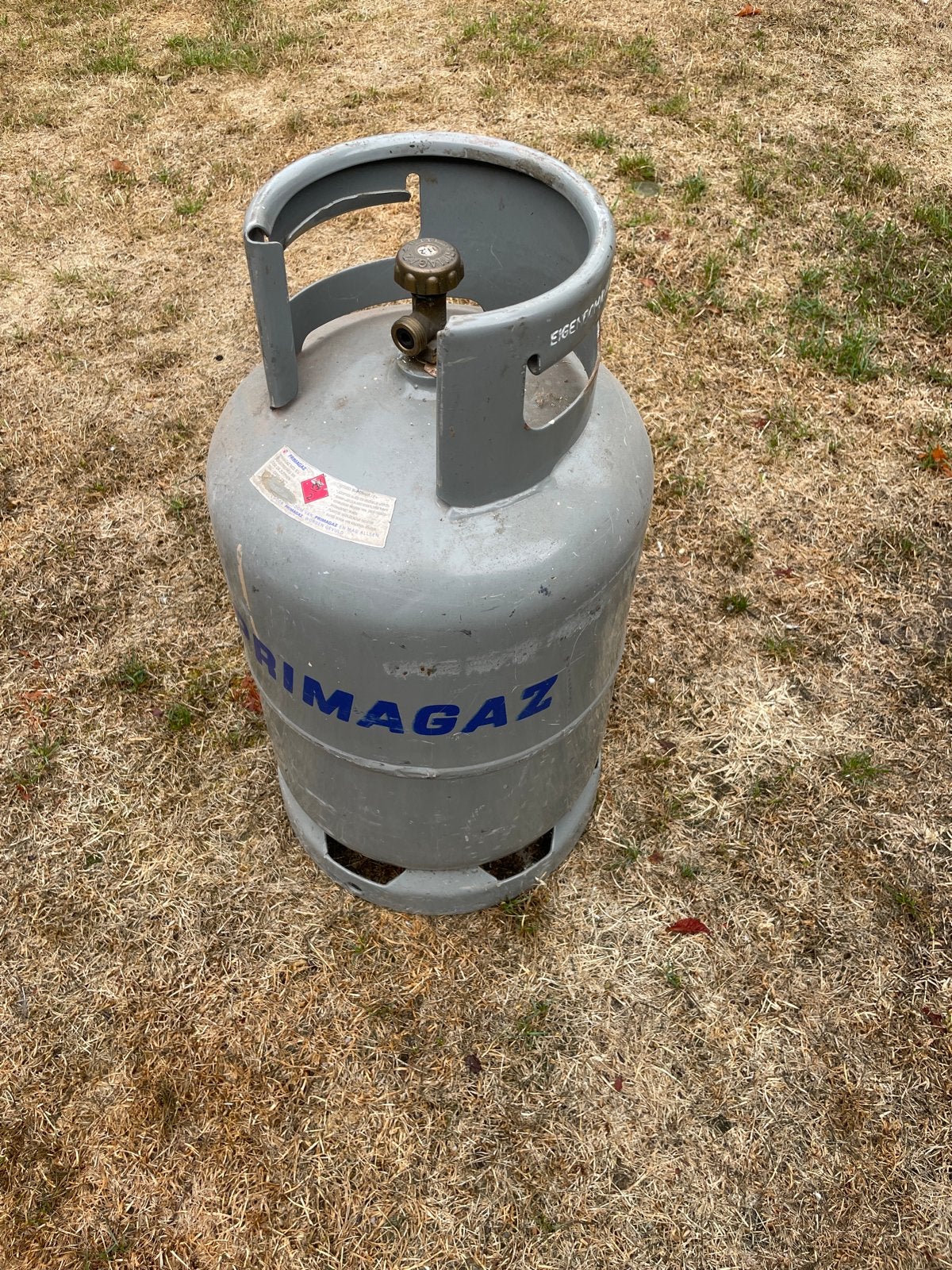 Lege Primagaz gasfles voor kachel of decoratie, Ophalen, Gebruikt