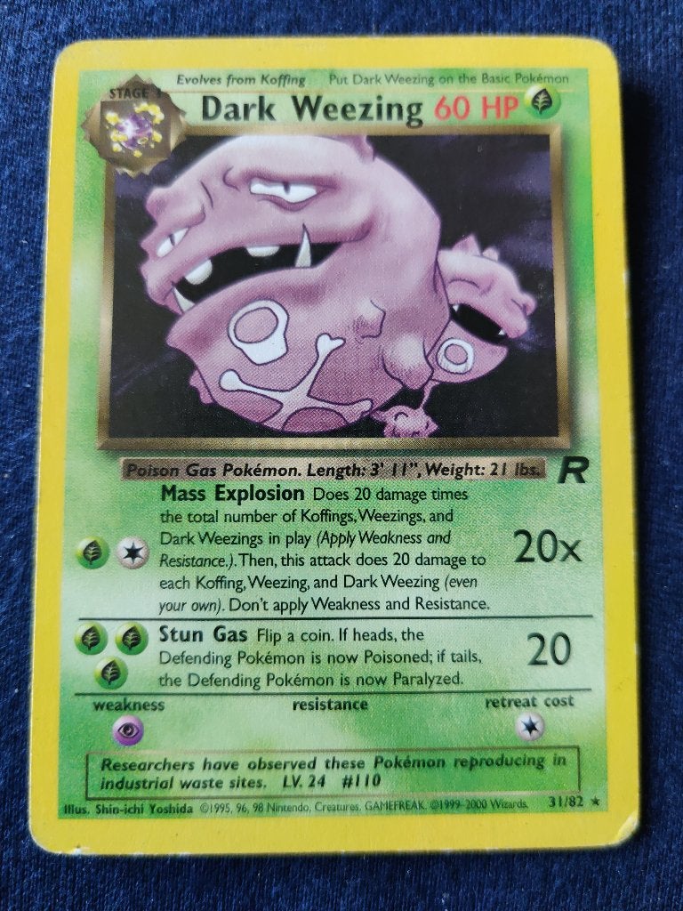 Dark Weezing - Team Rocket 31/82 - Excellent, Ophalen of Verzenden, Nieuw