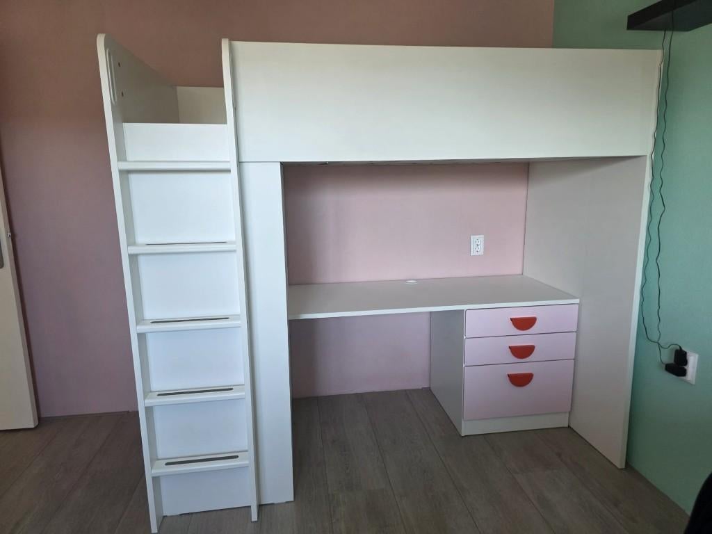 Hoogslaper met bureau en kledingkast, Ophalen, Gebruikt, Hoogslaper