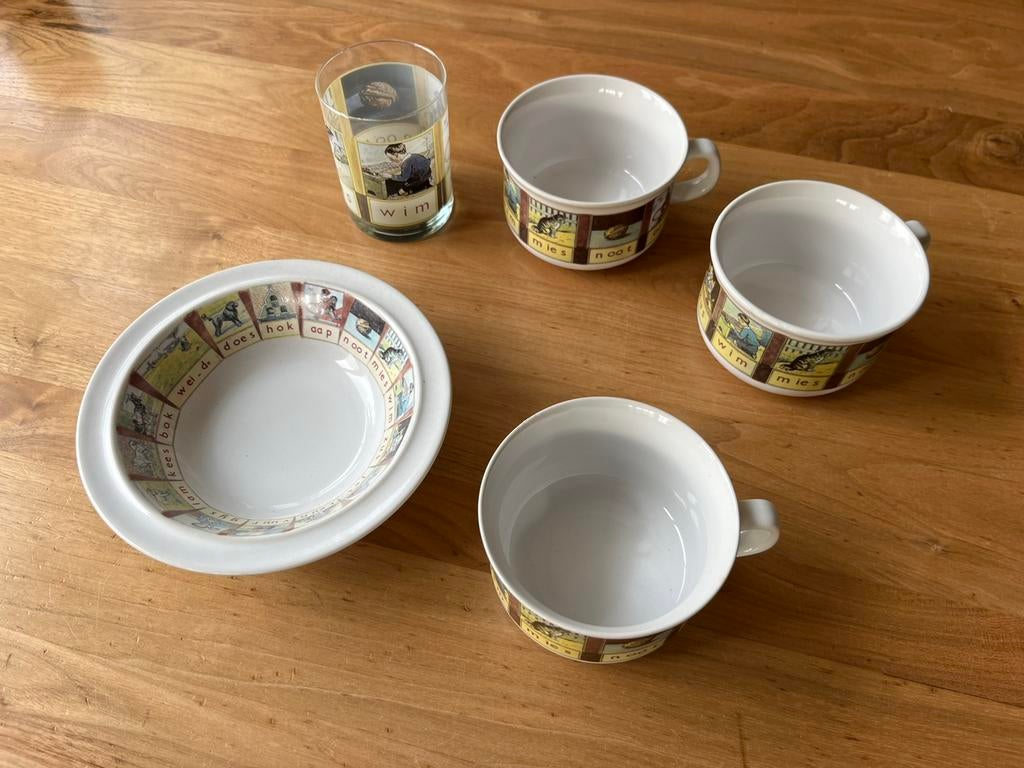 Aap Noot Mies Servies, Gebruikt, Ophalen of Verzenden, Overige stijlen, Kop(pen) en/of Schotel(s)