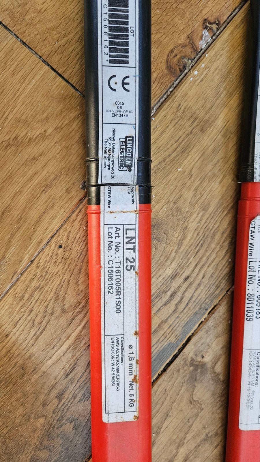 Lincoln Electric LNT25 lastoevoegmateriaal 1.6mm 4.1kg, Ophalen of Verzenden, Nieuw, Tig