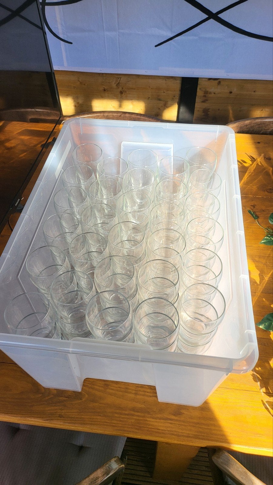 Partij van 87 cola glazen in opbergbox, Overige typen, Ophalen, Gebruikt, Glas