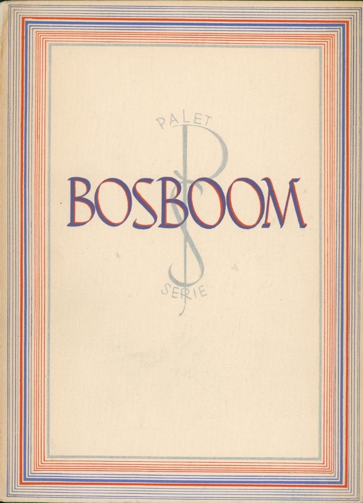 PALET SERIE MONOGRAFIE JOHANNES BOSBOOM, Verzenden, Gelezen