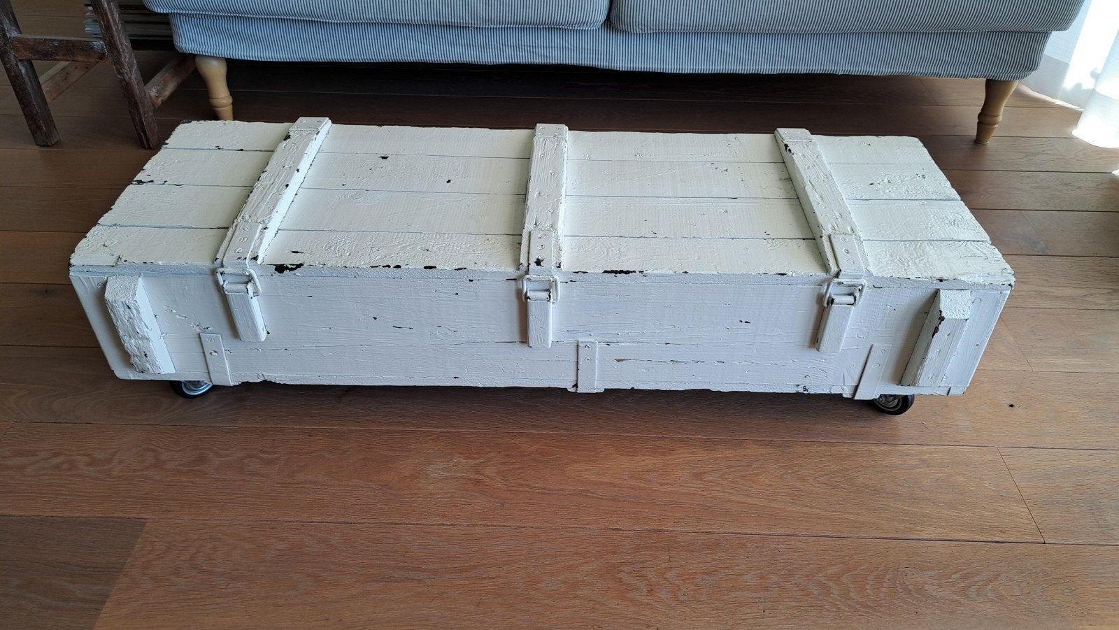 Vintage kist/opberger/salontafel, Ophalen, Minder dan 50 cm, Gebruikt, 50 tot 100 cm