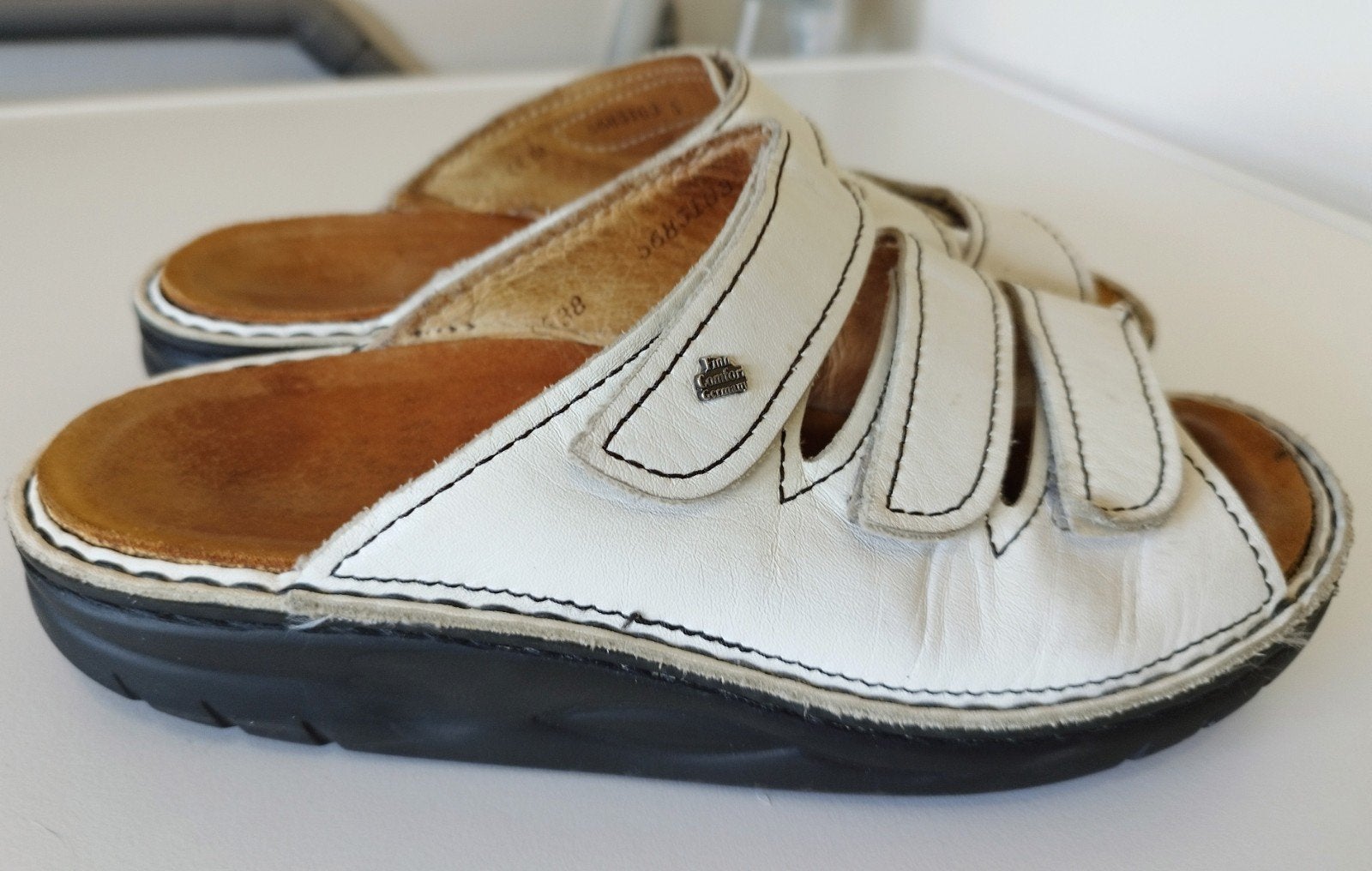 Finn Comfort Orthopedische slippers 38 Wit uitneem voetbed, Slippers, Finn Comfort, Wit, Ophalen of Verzenden