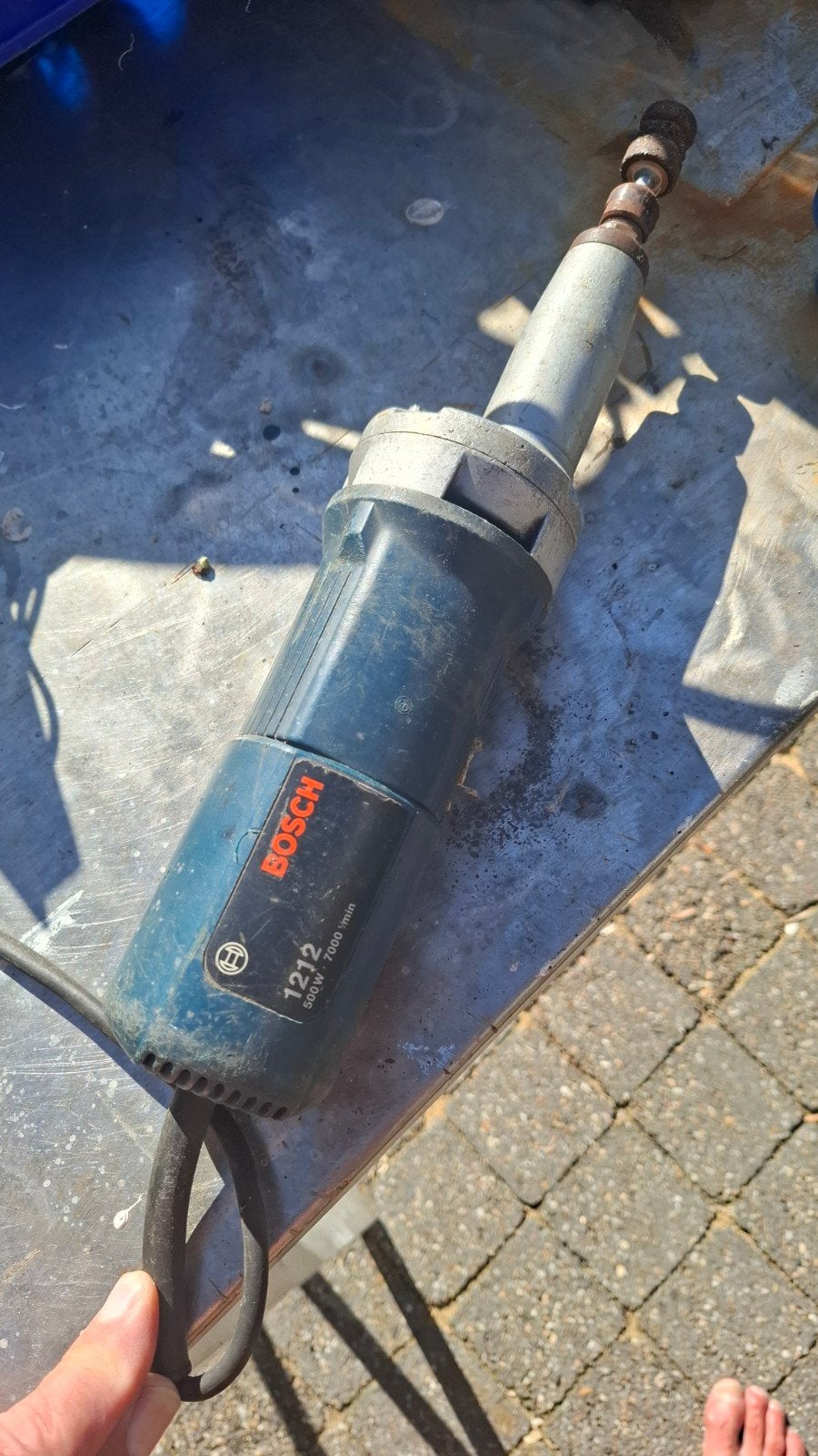 Bosch 1212 Rechte slijper 500W 7000 tpm, Ophalen, Gebruikt