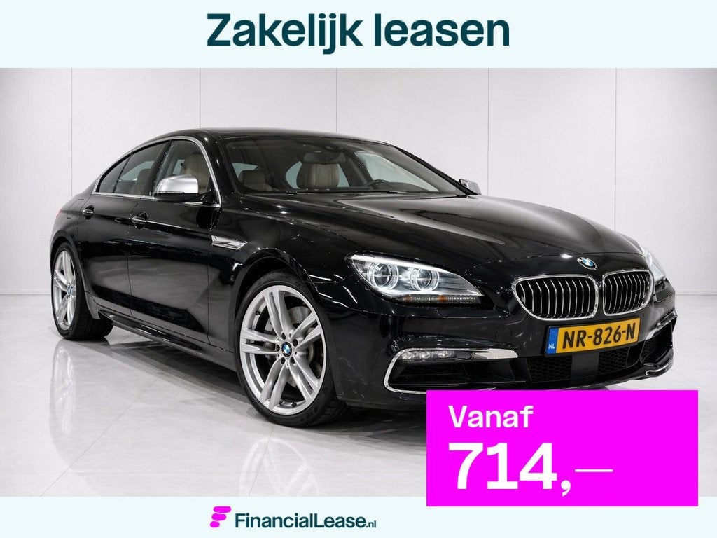 BMW 6 Serie 640i Gran Coupé LED*H/K Sound*Soft-Close*Head-U, Achterwielaandrijving, Euro 6, 320 pk, Zwart