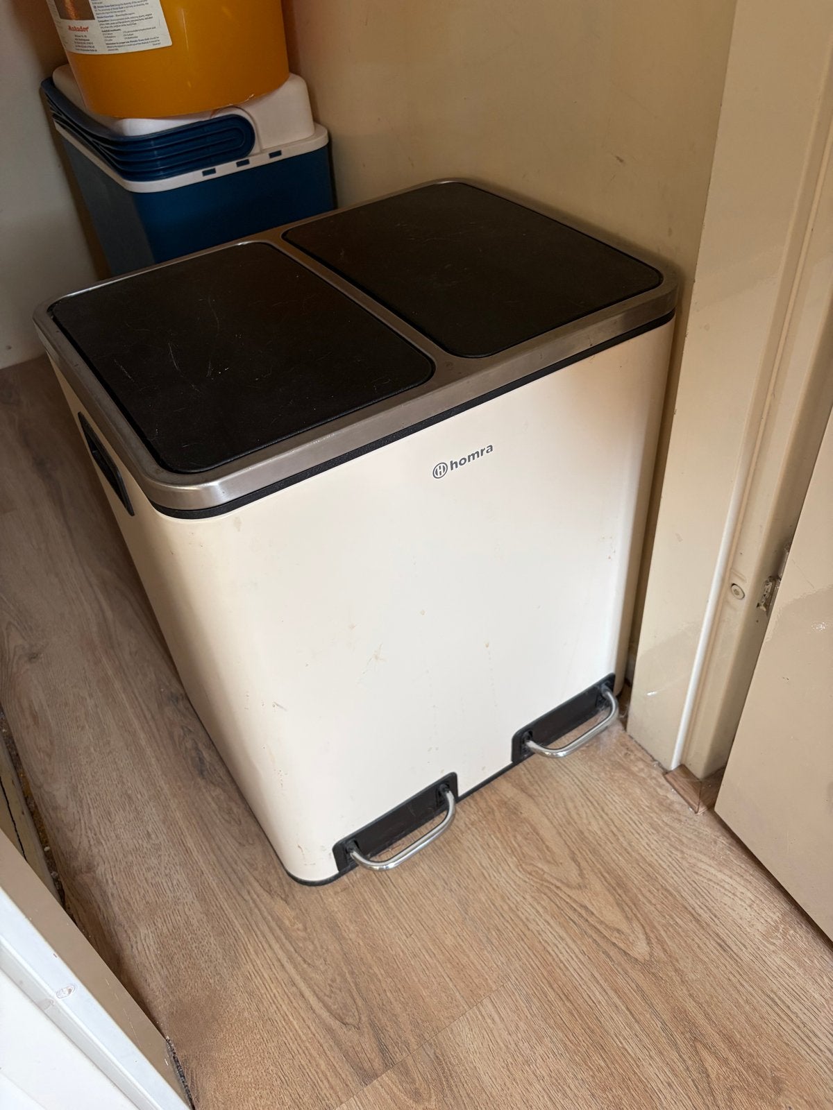 Homra Duo Vuilnisbak met Pedaal - 2x20L, Ophalen, 50 – 75, Gebruikt, Met pedaal