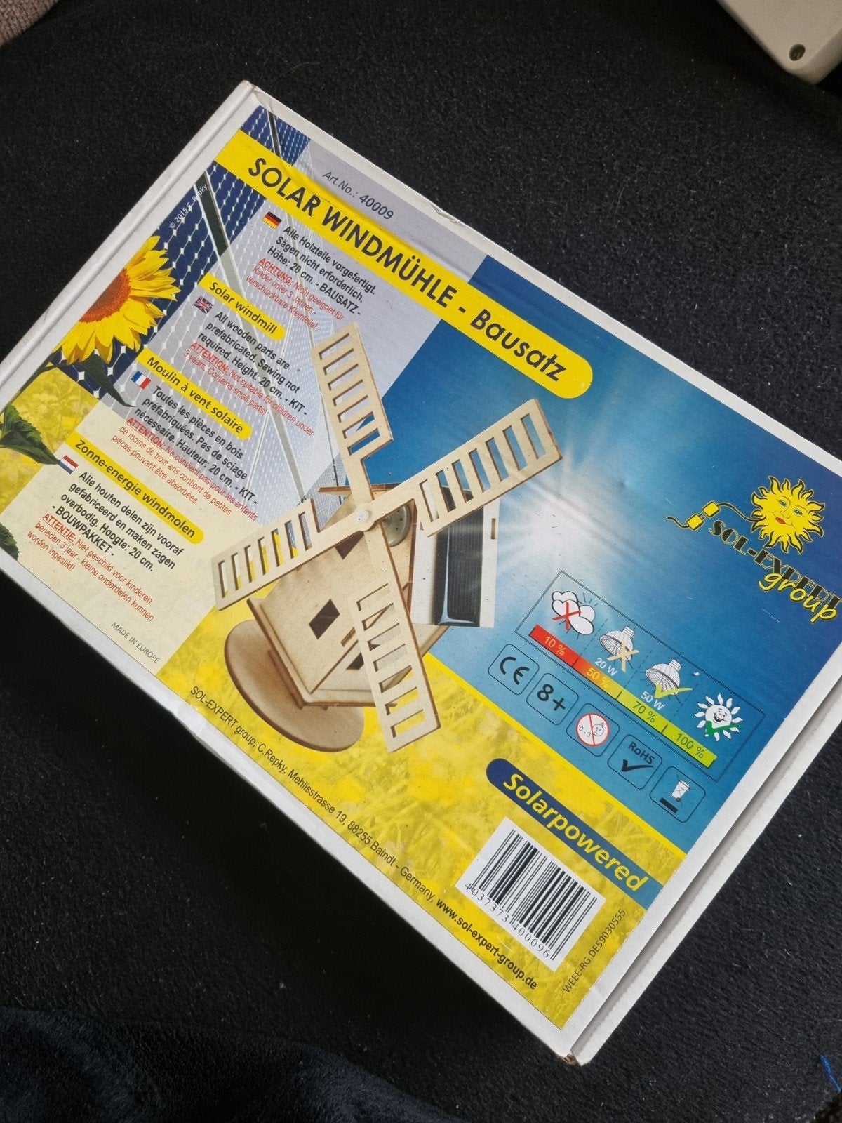 Solar windmolen bouwpakket, Ophalen of Verzenden, Nieuw, Knutselwerk
