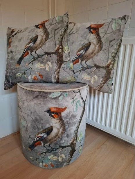 Mars & More poef fluweel 40x40x45cm, Huis en Inrichting, Banken | Voetenbanken en Poefen, Ophalen, Minder dan 50 cm, Rond, Minder dan 50 cm