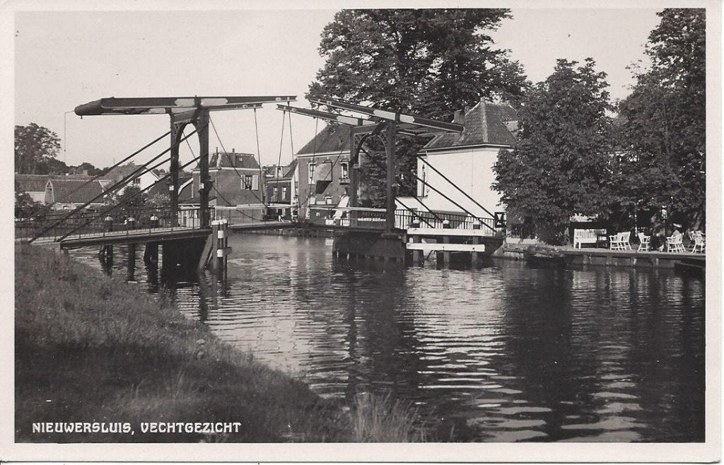 Nieuwersluis (Utr.) Vechtgezicht, Ophaalbrug, 1953, Ophalen of Verzenden, 1940 tot 1960, Ongelopen, Utrecht