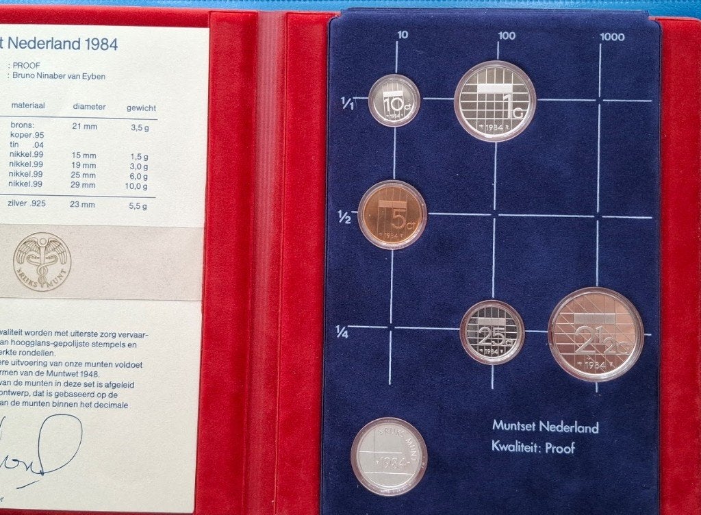 Jaarset Nederland 1984 Proof, Koningin Beatrix, Zilver, Overige waardes, Verzenden