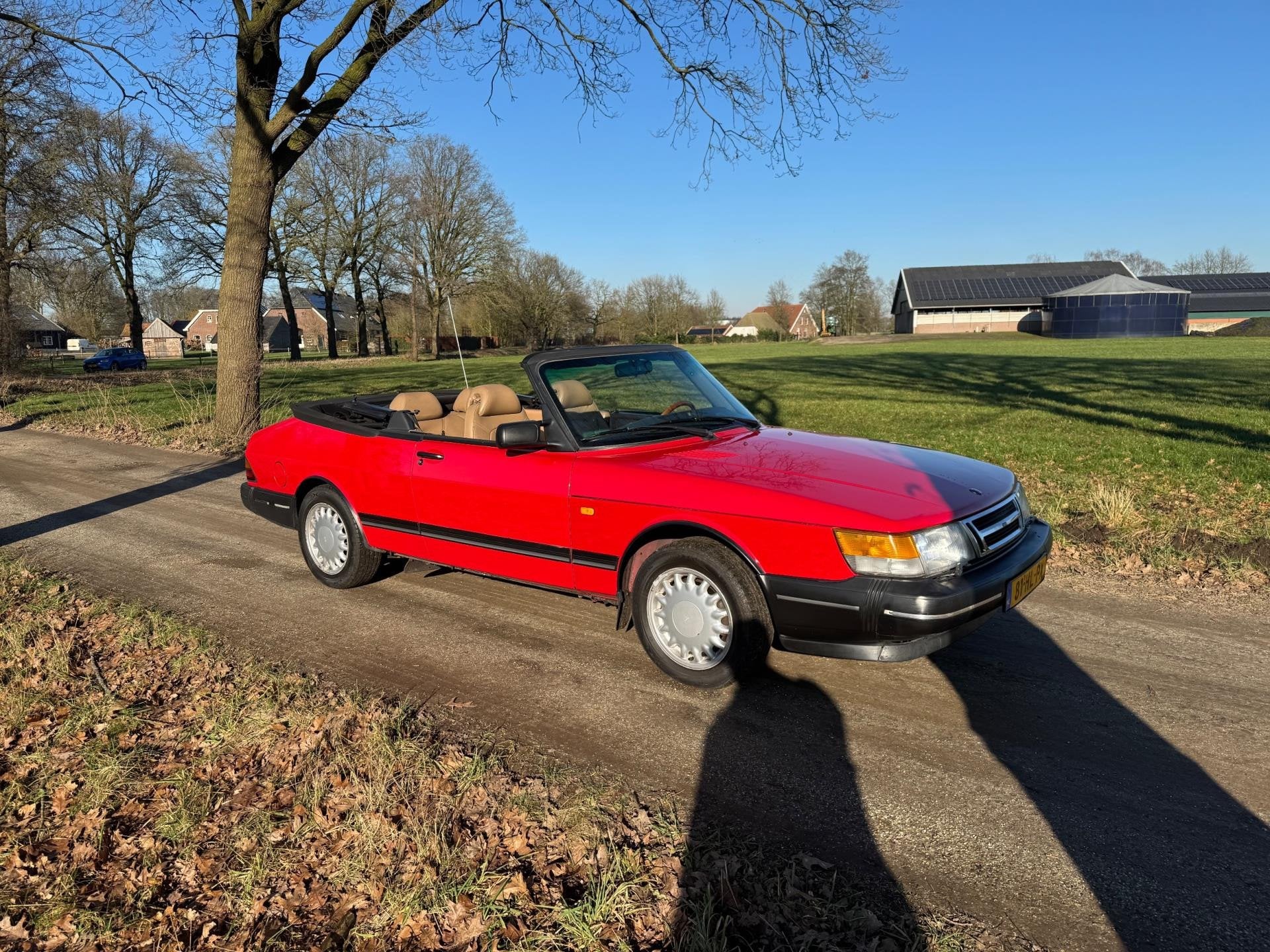 Saab 900 Cabrio Classic 2.0i-16v / 1990, Auto's, Voorwielaandrijving, Gebruikt, Beige, 4 cilinders