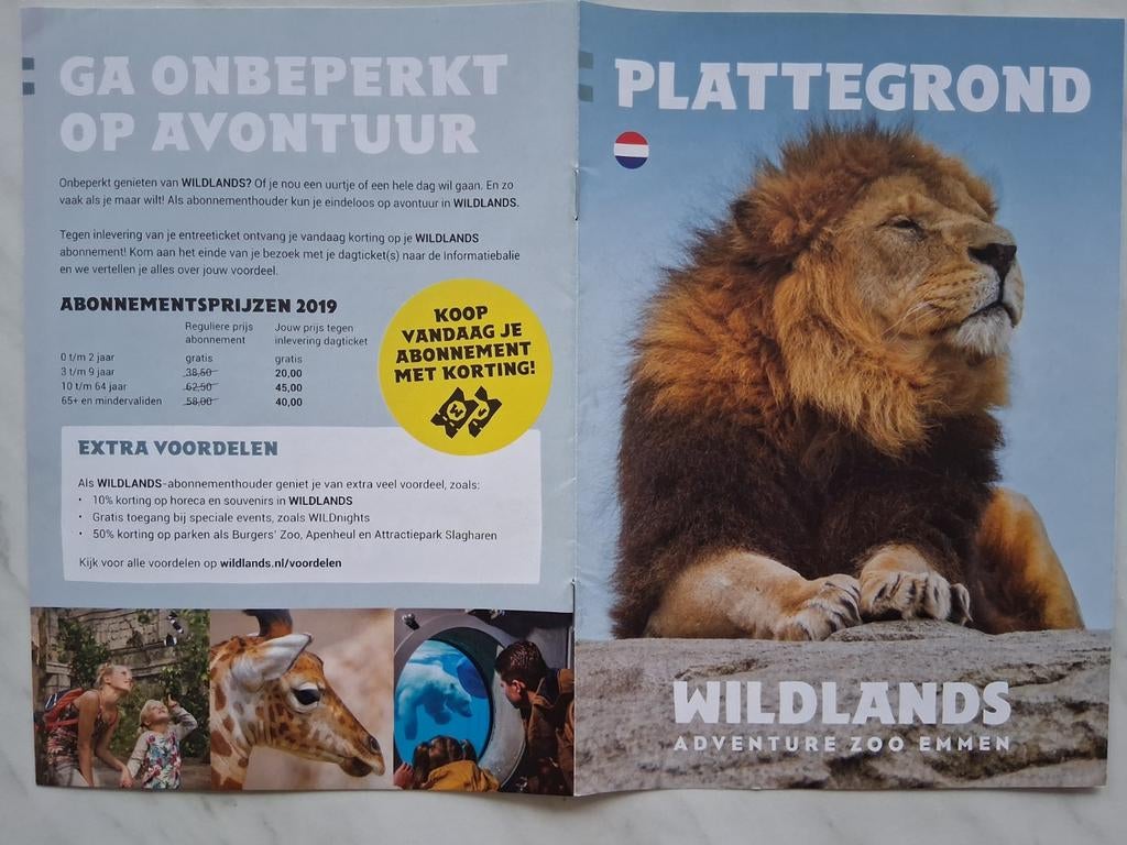 Foto's 1 t/m 5 plattegronden van Wildlands Emmen ,  geniet, Tickets en Kaartjes, Overige typen