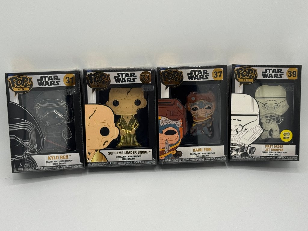 Funko Pop! Star Wars Enamel Pins - Set van 4, Ophalen of Verzenden, Nieuw, Overige onderwerpen, Speldje of Pin
