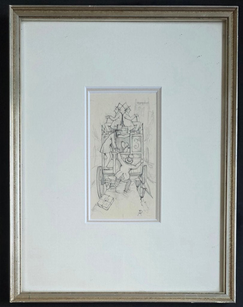 Anton Pieck - originele tekening, Antiek en Kunst, Ophalen of Verzenden, Tekening, Potloodtekening